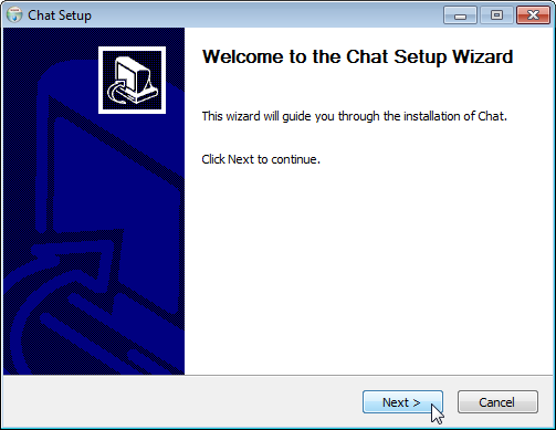 Screenshot of an installer generated with fbs on Windows