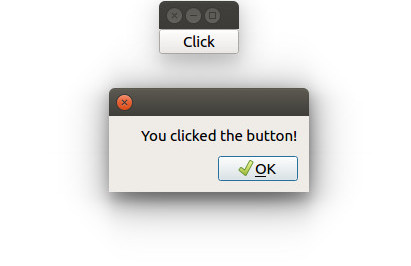 PyQt QMessageBox saying that a button was clicked